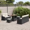 vidaXL Conjunto de sof&aacute;s de jard&iacute;n 8 pcs Negro rat&aacute;n sint&eacute;tico