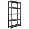 vidaXL Estanter&iacute;a de pl&aacute;stico 250 kg 80x40x180 cm negro