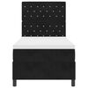 vidaXL Cama Box Spring LED con colch&oacute;n Negro 100 x 200 cm Terciopelo