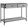 vidaXL Mesa consola madera de ingeniería gris Sonoma 100x34,5x75 cm