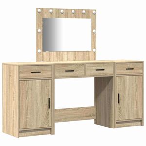 vidaXL Mesa Tocador 3 uds. Marr&oacute;n 78,5 x 41 x 135 cm