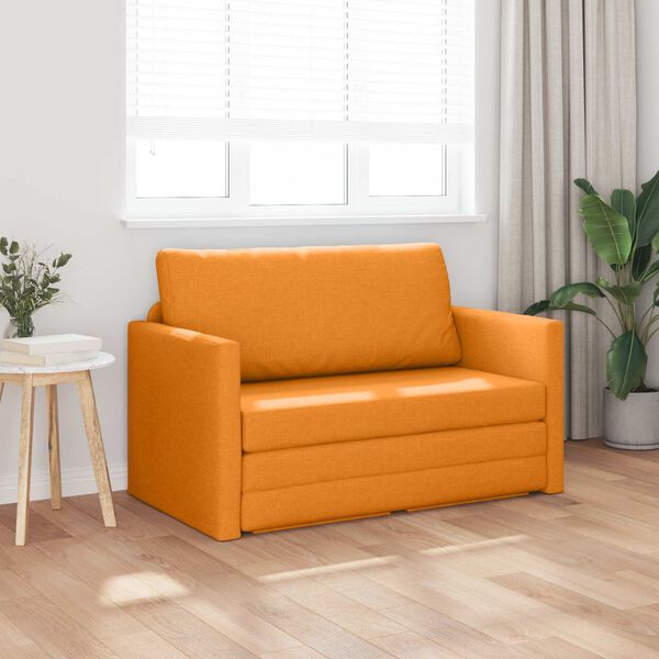 vidaXL Sof&aacute; cama 110cm Amarillo oscuro tela
