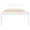 vidaXL Cama para personas mayores madera maciza pino blanca 90x200 cm