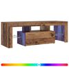 vidaXL Mueble TV luces LED madera ingenier&iacute;a envejecida 120x36,5x40 cm