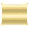 vidaXL Toldo Vela 2,5 x 3 m HDPE Rectangular Amarillo y blanco