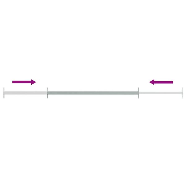 vidaXL Barra de seguridad ajustable para ventana 710-1200 mm