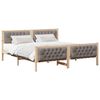 vidaXL Estructura de cama Taup&eacute; 180 x 200 cm Madera de pino macizo
