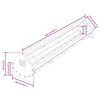 vidaXL Canalón de alimentación para pollos Negro 108 x 20,5 x 20 cm