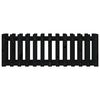 vidaXL Arriate elevado jard&iacute;n con valla madera pino negro 150x50x50cm