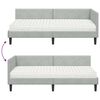 vidaXL Estructura de Cama Esquina con Colch&oacute;n Otro 2 pcs Gris claro
