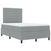 vidaXL Cama tipo Box Spring con colch&oacute;n Gris claro 120 x 190 cm tela