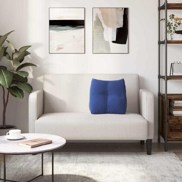 vidaXL Cojín de Espalda Azul Policía 45 x 24 x 50 cm Terciopelo