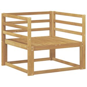 vidaXL Sof&aacute; intermedio de exterior Madera de Acacia S&oacute;lida Blanco
