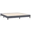 vidaXL Cama box spring con colch&oacute;n terciopelo gris oscuro 180x220 cm