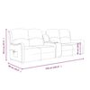 vidaXL Sillón de masaje reclinable 4 plazas con portavasos rojo tinto