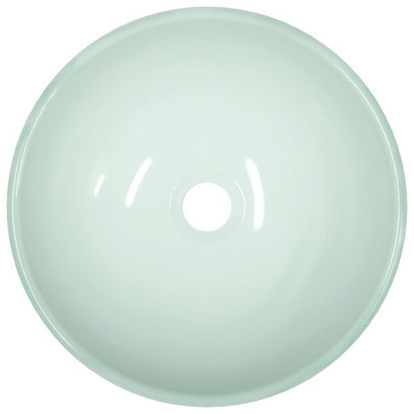 vidaXL Lavabo de vidrio templado blanco 35x12 cm