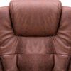 vidaXL Silla de oficina de masaje piel de ante sint&eacute;tica marr&oacute;n claro
