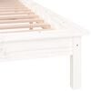vidaXL Estructura de cama con LED madera maciza blanca 120x190 cm