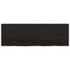 vidaXL Estante pared madera roble tratada marr&oacute;n oscuro 180x60x(2-4)cm