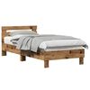 vidaXL Estructura de cama con cabecera Madera vieja 203 x 95 x 70 cm