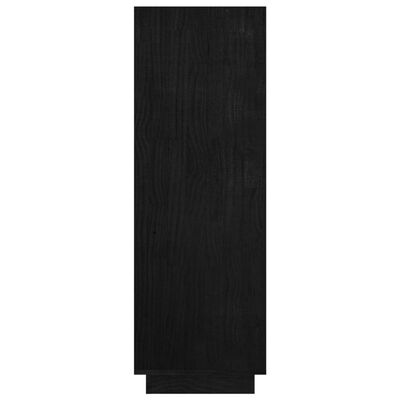 vidaXL Estantería/divisor de espacios madera pino negro 80x35x103 cm