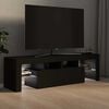 vidaXL Mueble de TV con luces LED negro 140x36,5x40 cm