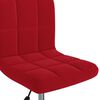 vidaXL Silla de oficina giratoria de terciopelo rojo tinto