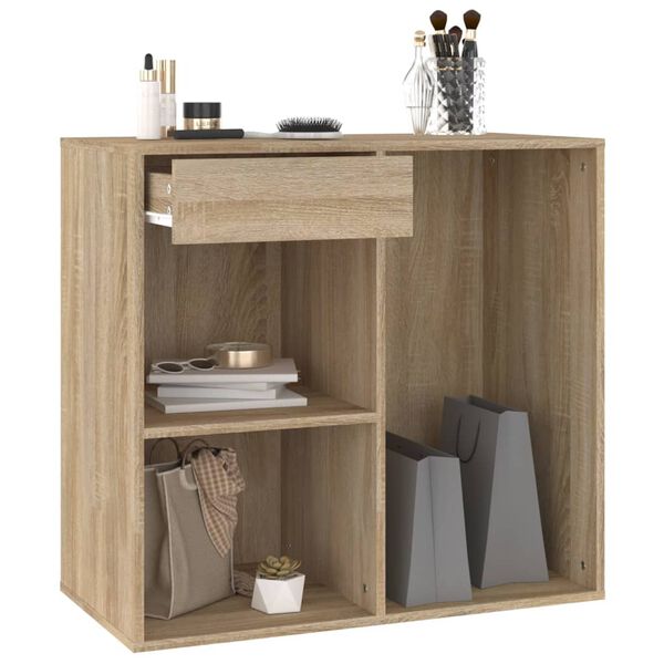 vidaXL Armario maquillaje madera contrachapada roble Sonoma 80x40x75cm