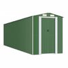 vidaXL Cobertizo de jard&iacute;n acero galvanizado verde 192x772x223 cm