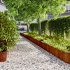 vidaXL Bordes de c&eacute;sped acero corten flexible 10 piezas 25x103 cm