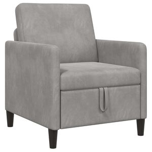 vidaXL Sof&aacute; con almacenamiento Gris Claro 72 x 78 x 87 cm Poli&eacute;ster