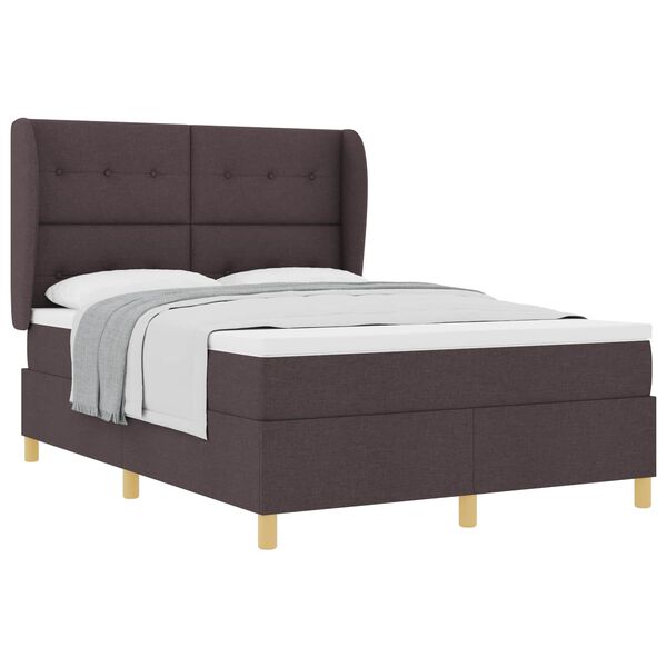vidaXL Cama con Somier y Colch&oacute;n Gris Oscuro 90x190 cm de Tela tela