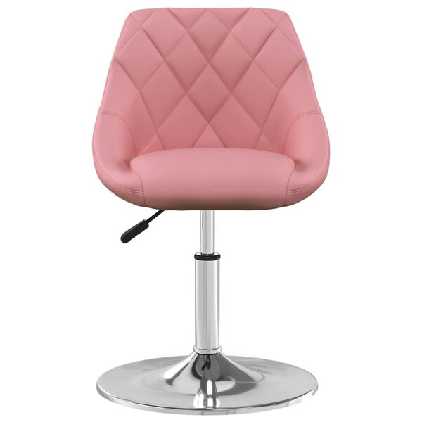 vidaXL Silla de comedor giratoria 6 uds terciopelo rosa