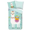 Good Morning Funda de edred&oacute;n de ni&ntilde;os Llama 140x200/220 cm verde mint