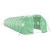 vidaXL Invernadero con estructura de acero verde 36 m&sup2; 12x3x2 m
