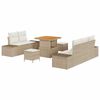 vidaXL Conjunto de sof&aacute;s de jard&iacute;n 8 uds. 7-N&uacute;mero de plazas Beige