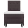vidaXL Cama tipo Box Spring con colch&oacute;n Marr&oacute;n Oscuro 90 x 190 cm tela
