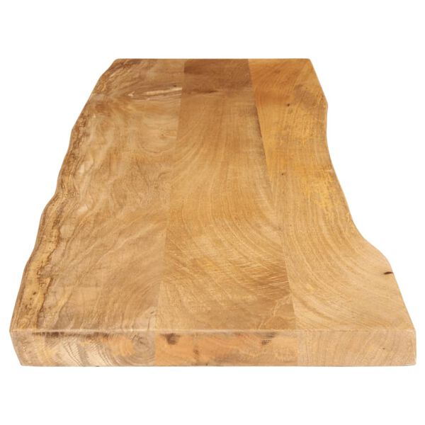 vidaXL Tablero de mesa borde natural madera maciza mango 160x40x2,5 cm