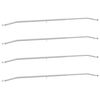 vidaXL Soporte para lona para remolques 4 Plateado 136-218 cm Aluminio