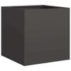 vidaXL Jardinera de acero laminado en fr&iacute;o negro 40x40x40 cm
