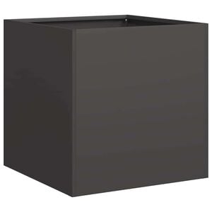 vidaXL Jardinera de acero laminado en fr&iacute;o negro 40x40x40 cm