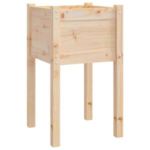 vidaXL Jardinera de madera maciza de pino 50x50x70 cm