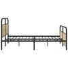 vidaXL Estructura de cama sin colch&oacute;n metal roble Sonoma 200x200 cm