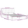vidaXL Estructura de cama sin colchón Hanko tela gris claro 140x190 cm