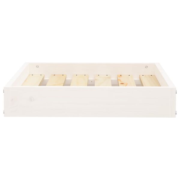 vidaXL Cama para perros madera maciza de pino blanco 51,5x44x9 cm