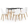 vidaXL Juego de comedor 7 piezas blanco