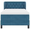 vidaXL Cama tipo Box Spring Azul oscuro 90 x 200 cm Terciopelo