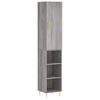vidaXL Aparador alto madera contrachapada gris Sonoma 34,5x34x180 cm