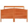 vidaXL Cama sin colch&oacute;n madera maciza de pino marr&oacute;n cera 140x190 cm