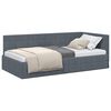 vidaXL Estructura de cama en esquina Gris oscuro 100 x 200 cm